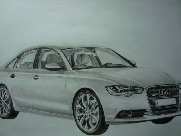 car Pencil (Black) Paper Figure Painting