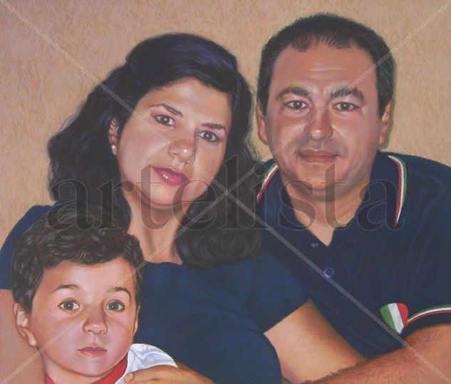 Retrato de familia Acrylic Canvas Landscaping