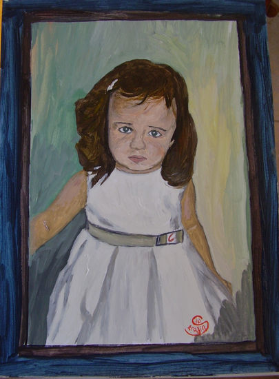 La princesita triste Acrylic Paper Portrait