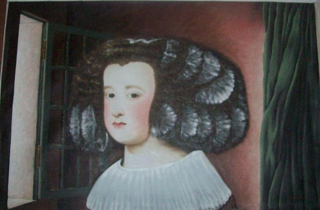 Infanta Maria Teresa. Oil Canvas Portrait