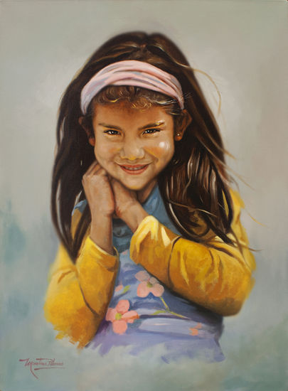 Niña de Macaregua Óleo Lienzo Retrato