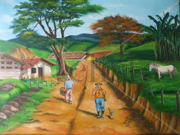 DE MI TIERRA Oil Canvas Landscaping