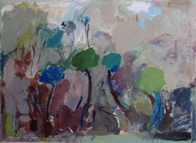 EL BOSQUE DE COLORES (Primavera) Acrylic Canvas Landscaping