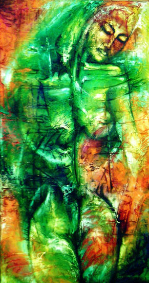 Silencio, dolor Oil Canvas Figure Painting