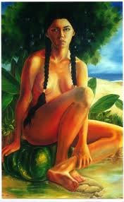 mujer posando