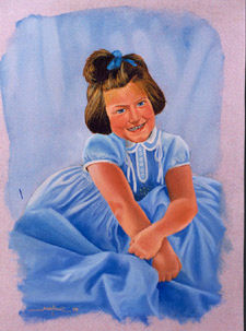 vestida de azul
