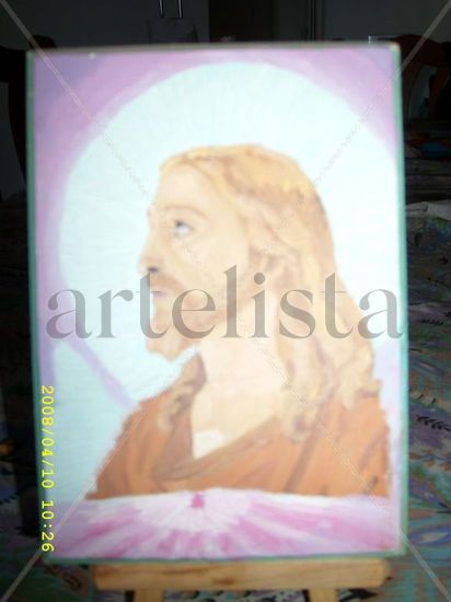 Jesus el Cristo Oil Panel Portrait