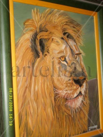 Rey León Oil Canvas Animals