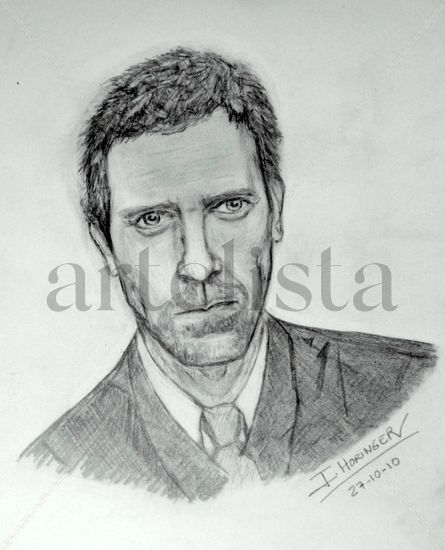 Retrato Doctor House Pencil