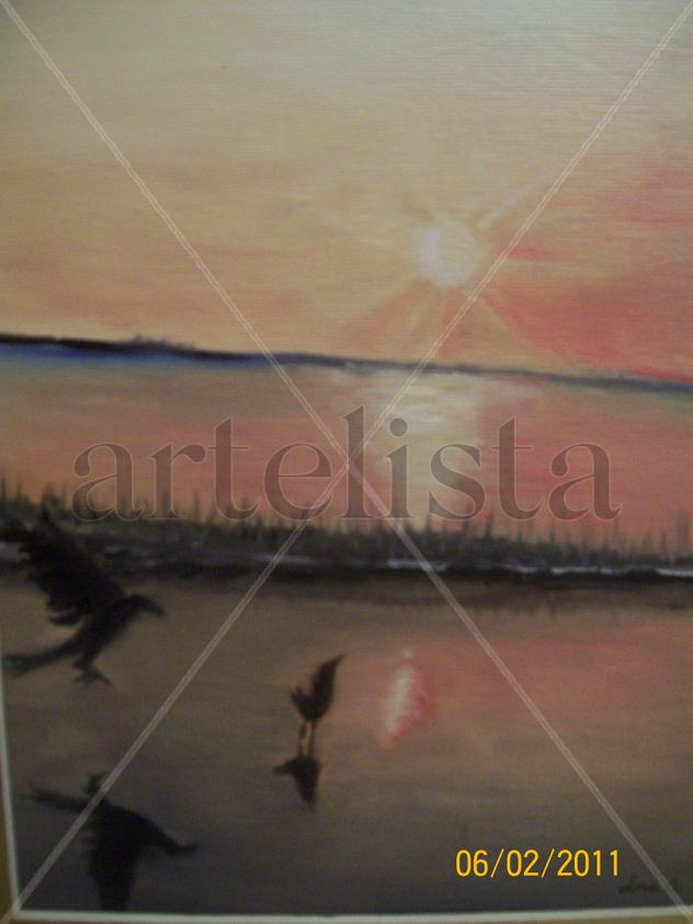 pescando al atardecer