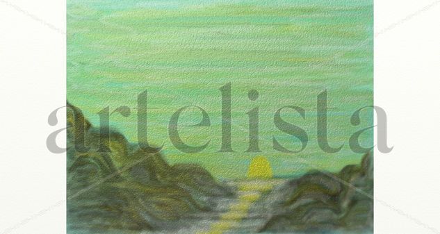 Atardecer en el mar Acrylic Canvas Landscaping