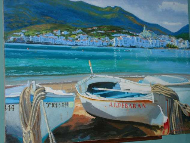 Cadaques Oil Canvas Marine Painting