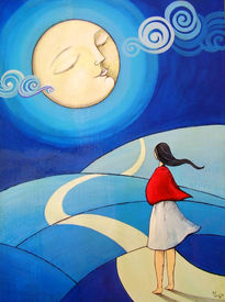 la mujer y la luna II