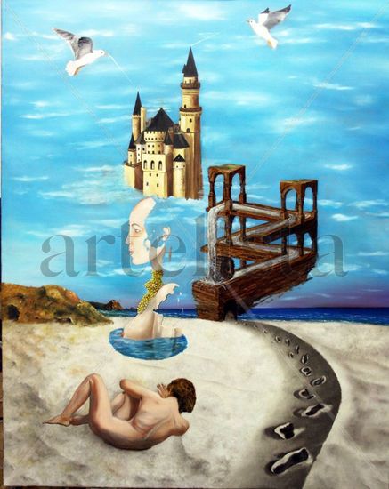 castillos en el aire, pisando firme Oil Canvas Marine Painting