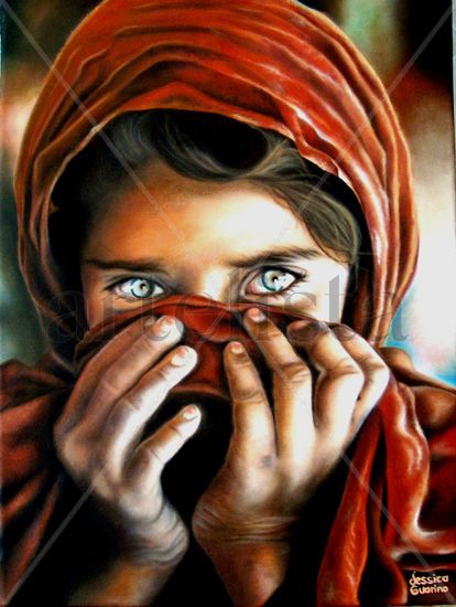 Sharbat Gula Oil Canvas Portrait