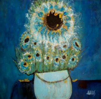 GIRASOL AZUL Oil Canvas Landscaping