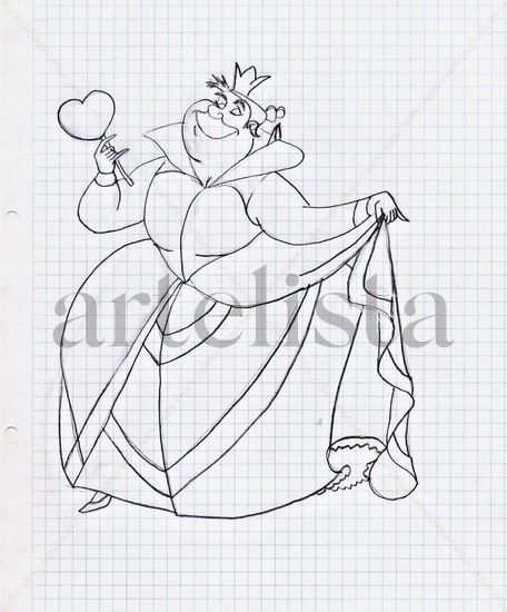 Reina de Corazones - Disney Tinta