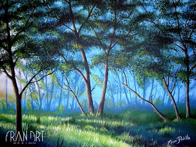 Morning forest Acrylic Canvas Landscaping