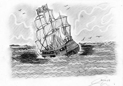 Ilustración barco...