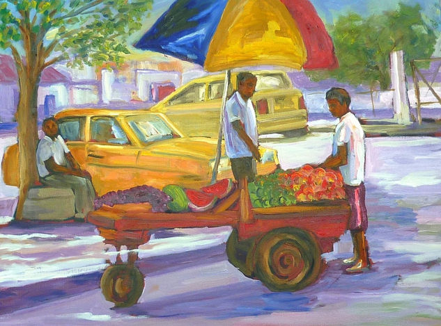 Frutero en El Rodadero Oil Canvas Landscaping