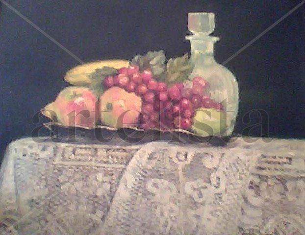 Mantelito blanco Oil Canvas Still Life Paintings