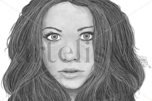 Michelle Trachtenberg Graphite Paper Portrait