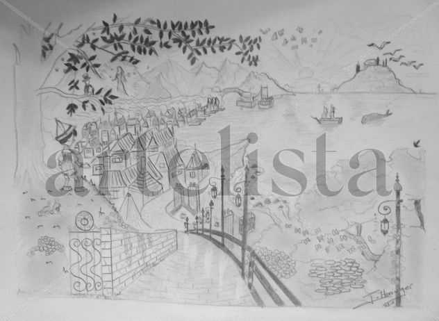 Dibujo escena Pinocho