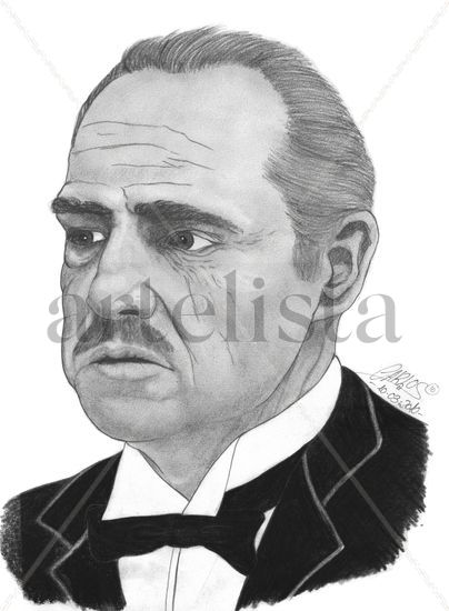 Vito Corleone - El Padrino Graphite Paper Portrait