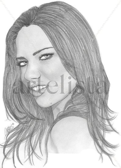 Adriana Lima Graphite Paper Portrait