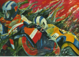 el doctor al rebufo del maestro Oil Canvas Sports