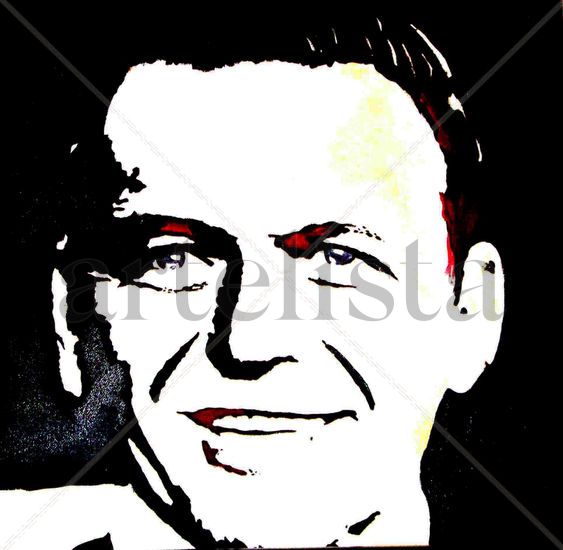 frank Sinatra Óleo Lienzo Retrato