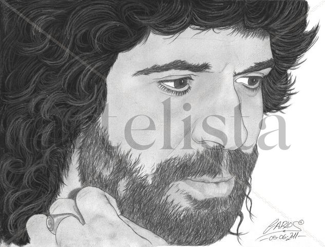 Camarón de la Isla Graphite Paper Portrait