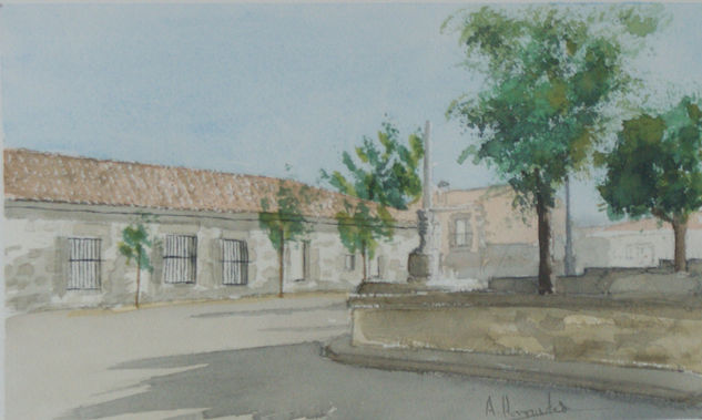 Escuelas de La Torre (Avila) Watercolour Paper Landscaping