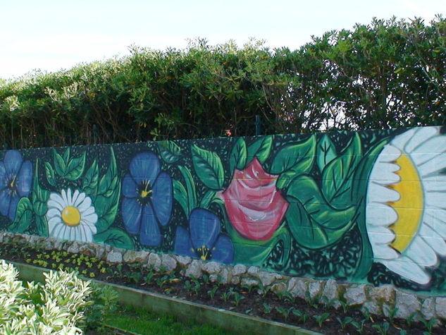 flower power decoracion graffiti jardin 