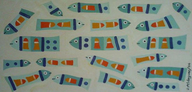 PEIXOS 4 Oil Canvas Animals