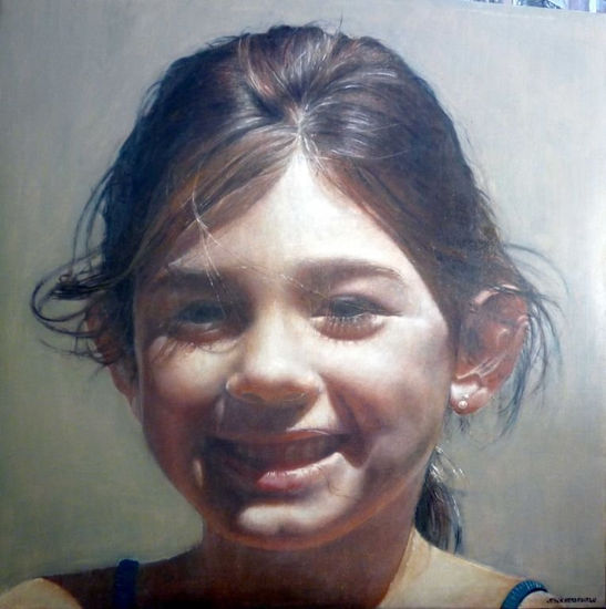 Sonrisa Óleo Lienzo Retrato