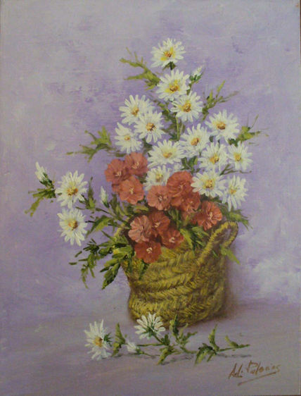 Esparto con flores