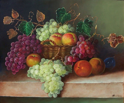 Bodegon con uvas