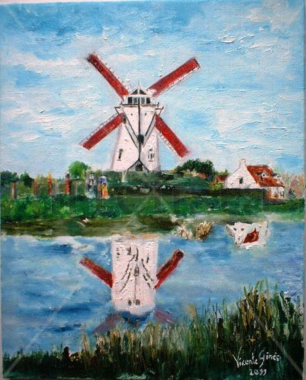 DAMME (BÉLGICA) Oil Canvas Landscaping