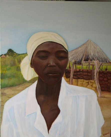 A01 Mujer de Kaminzekenzeke (2007) Oil Canvas Figure Painting