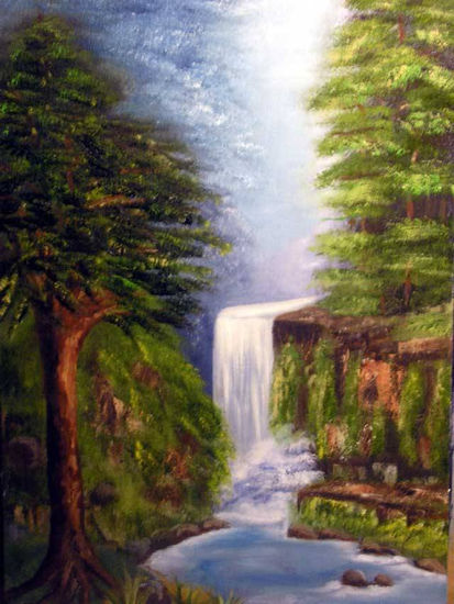 Cascada Oil Canvas Landscaping