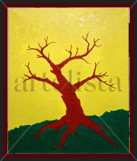 Arbol Rojo Oil Canvas Landscaping