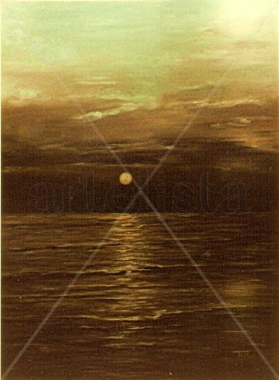 Atardecer Oil Canvas Marine Painting