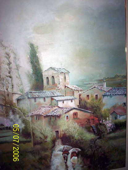 Dia lluvioso Oil Canvas Landscaping