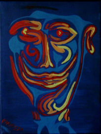 Rostro azul.