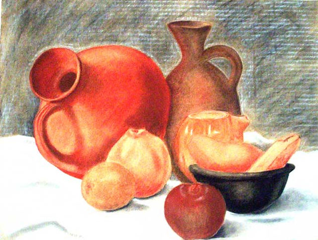 Bodegon Pastel Paper Still Life Paintings