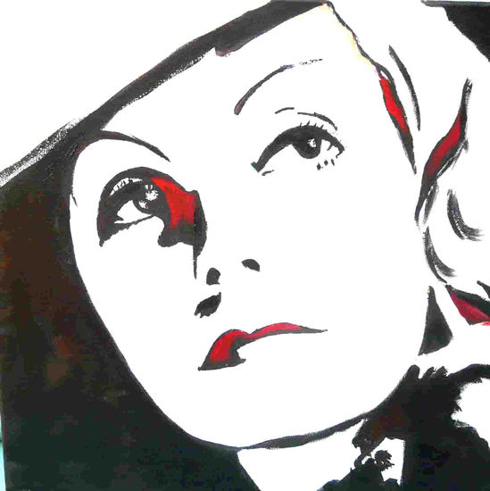 greta garbo Óleo Lienzo Retrato