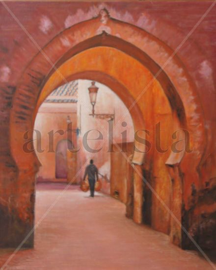 Calleja de Fez Oil Canvas Landscaping