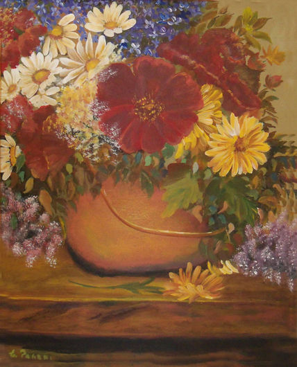 Cacharro con flores