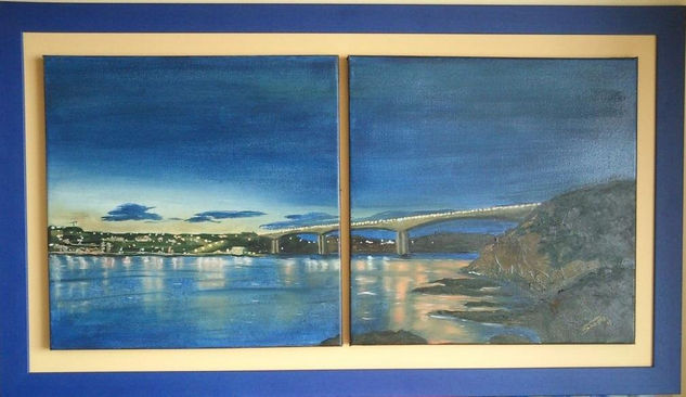 puente de los santos Oil Canvas Landscaping